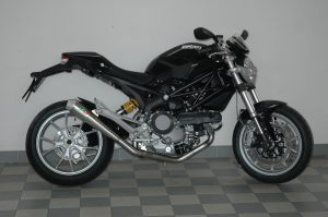 QD Auspuff "MaXcone" , Edelstahl poliert für Ducati Monster 796 – Bild 2