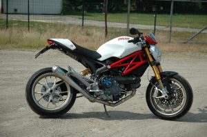 QD Auspuff "MaXcone" Serie, Edelstahl poliert - Ducati Monster 1100