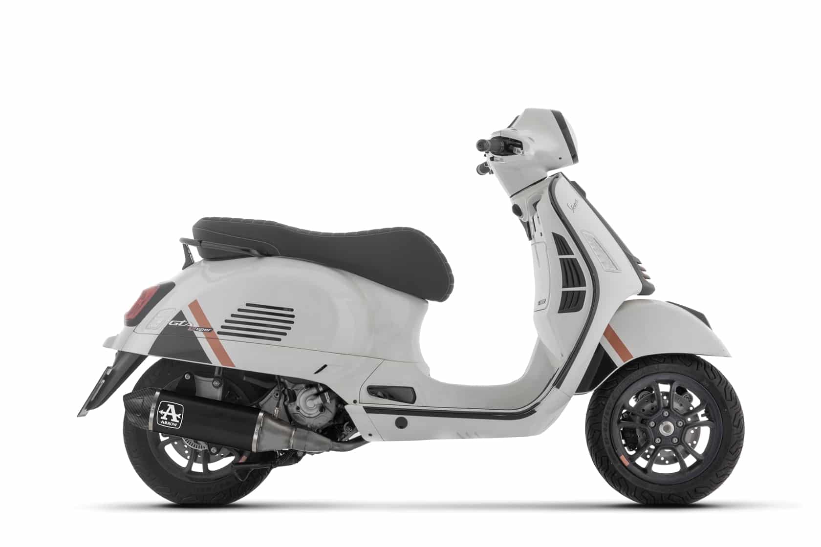 Arrow Komplettanlage Piaggio Vespa GTS 310 Euro 5+ ABE Aluminium Carbon Endkappe inkl. Kat